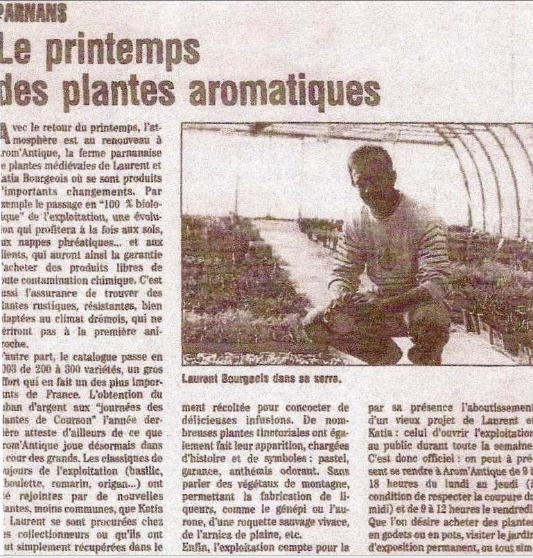 Le printemps des plantes aromatiques, article Le Dauphiné